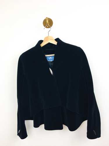 Vintage Thierry Mugler Black Cotton Velvet Cropped