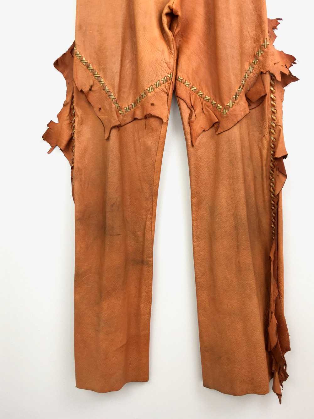 1970s Clifford Olson Artisan Made Leather Pants - image 3