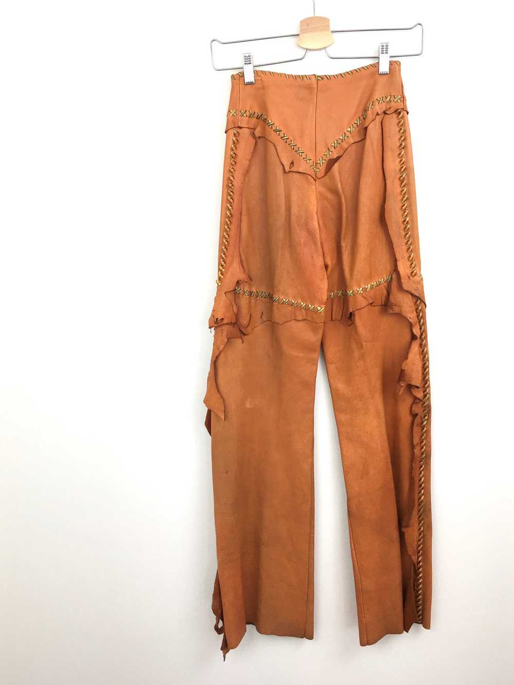 1970s Clifford Olson Artisan Made Leather Pants - image 5