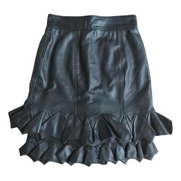 Gianni Versace Leather mid-length skirt - image 1