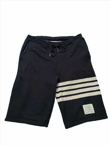 Thom Browne Sz2 Navy Four Bar Sweat Short