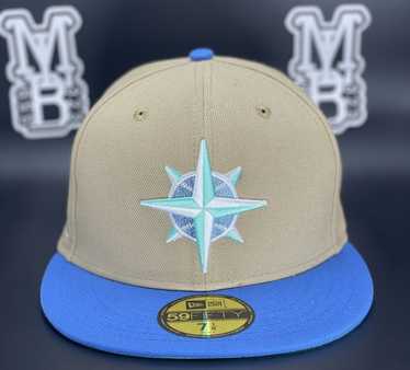 Camel Seattle Mariners Toast Visor Mint Green Bottom Kingdome Side Patch New Era 59FIFTY Fitted 71/2