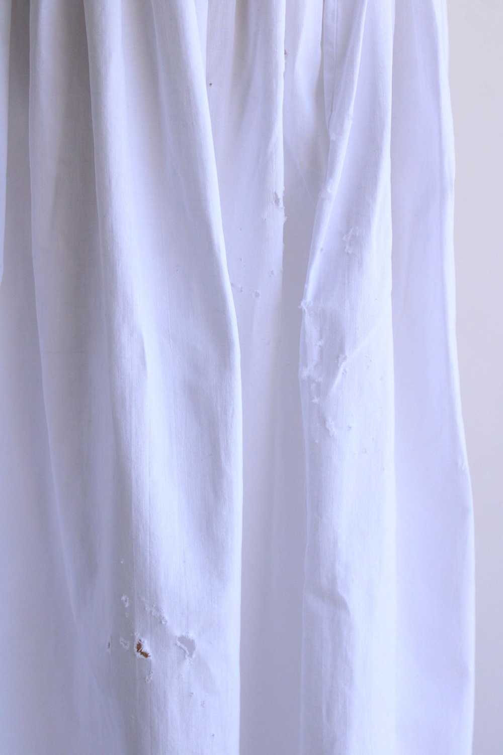 Antique 1900s White Cotton Petticoat - image 3