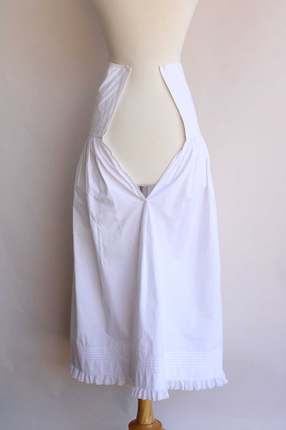 Antique 1900s White Cotton Petticoat - image 8