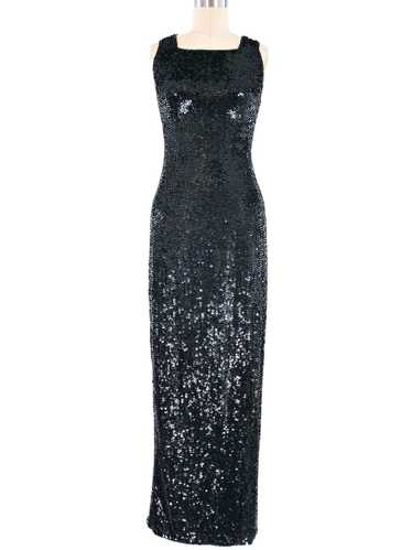 Armani Black Sequin Gown