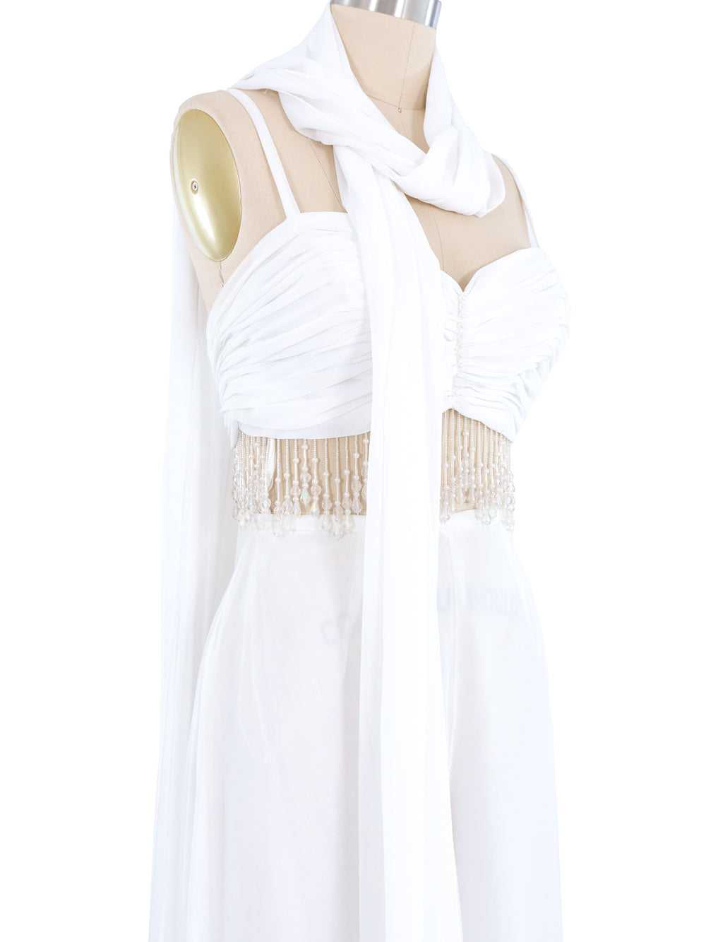 Chiffon Beaded Fringe Ensemble - image 2