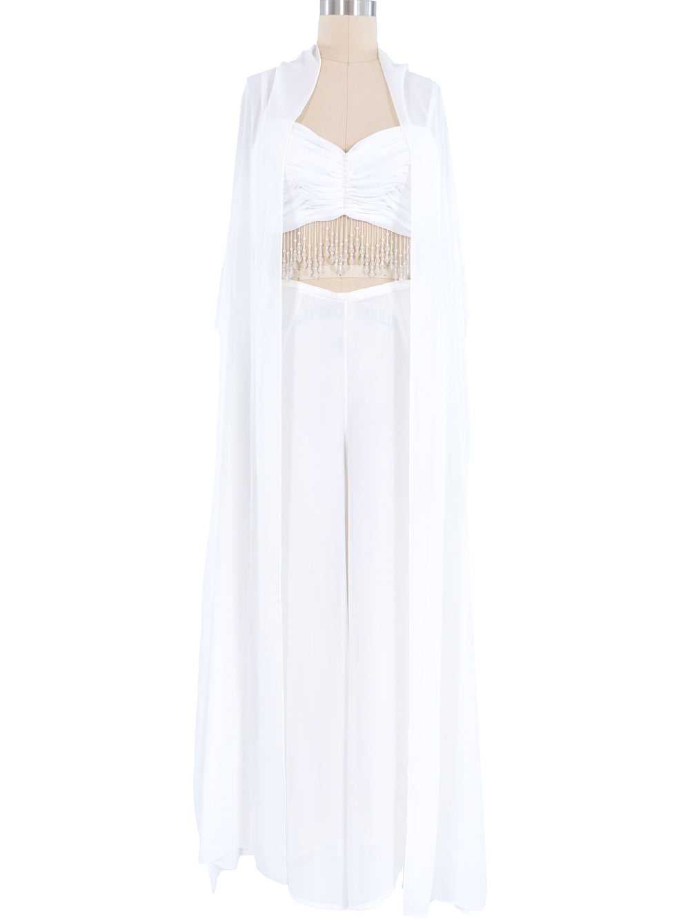 Chiffon Beaded Fringe Ensemble - image 5