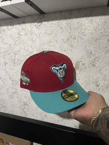 Diamondbacks Hat Mens Red Strap Back Snake Logo MLB Baseball Cap Arizona  dad hat