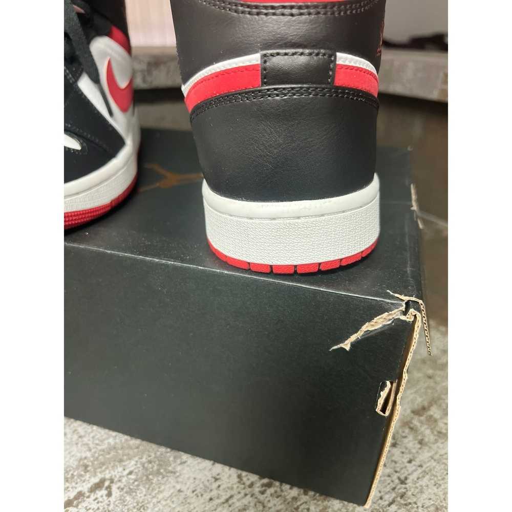 Nike Jordan 1 Mid Gym Red Black White Used Size 1… - image 12