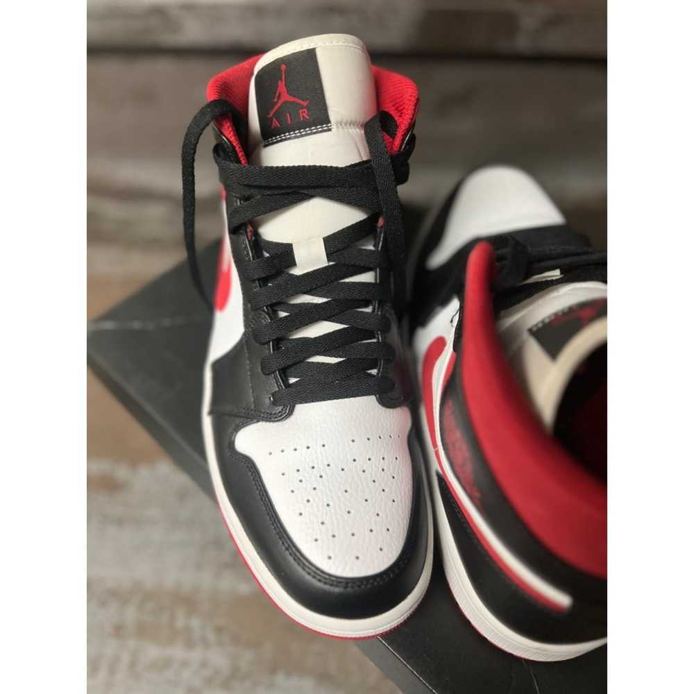 Nike Jordan 1 Mid Gym Red Black White Used Size 1… - image 5