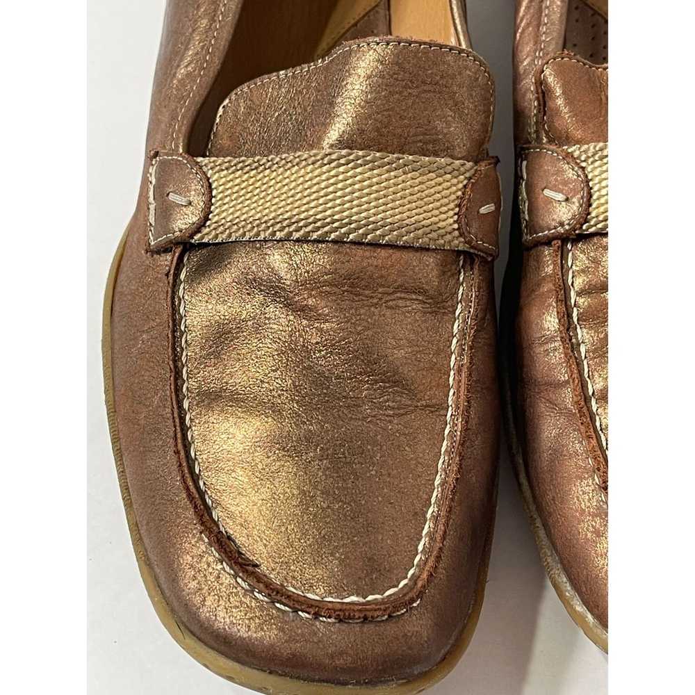Vintage Sesto Meucci Leather Loafer Shoes Metalli… - image 2