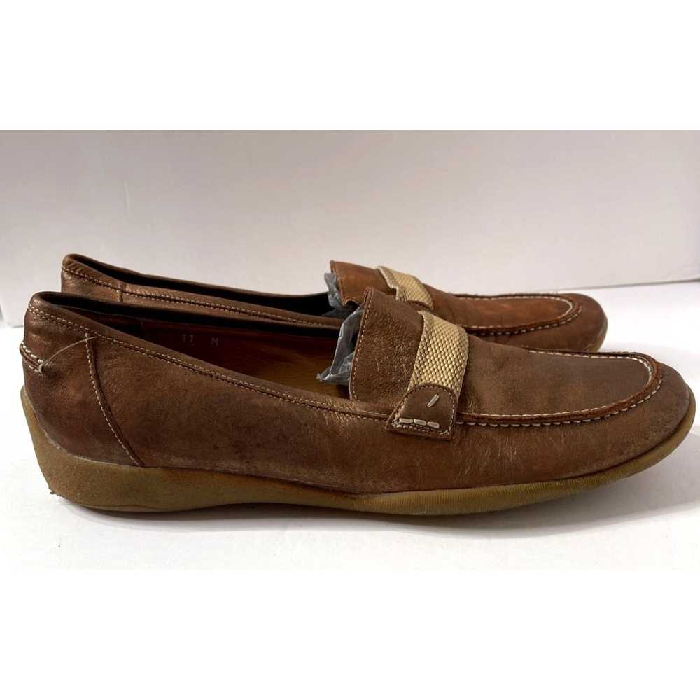 Vintage Sesto Meucci Leather Loafer Shoes Metalli… - image 3