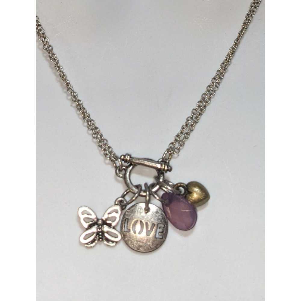 Other Butterfly Love Charm Necklace - image 1