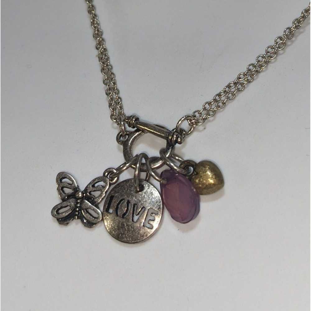 Other Butterfly Love Charm Necklace - image 2