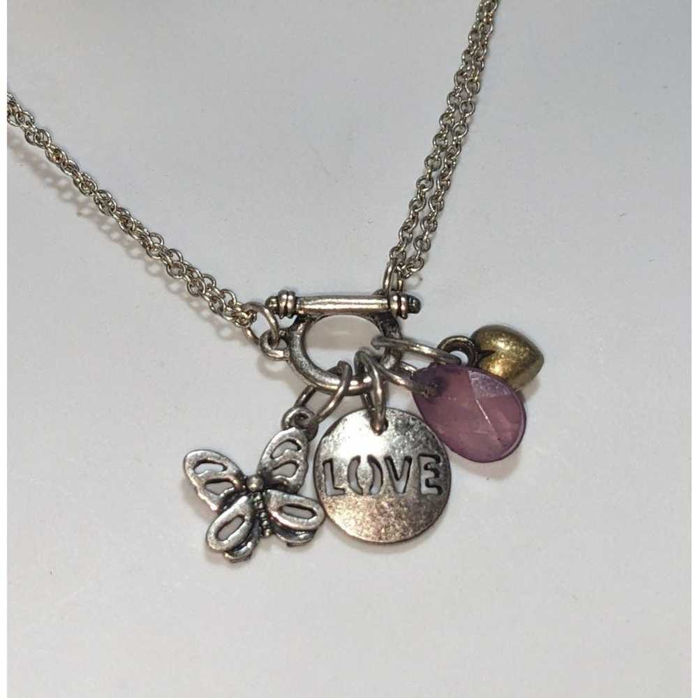 Other Butterfly Love Charm Necklace - image 4