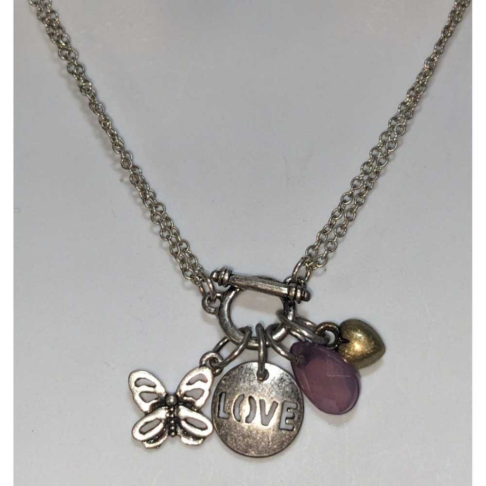 Other Butterfly Love Charm Necklace - image 5