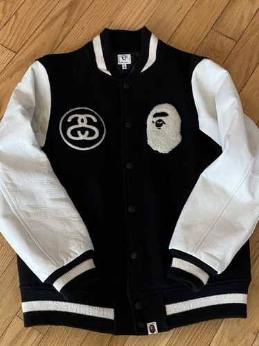 Bape × Stussy Used Bape x Stussy Varsity Jacket Me