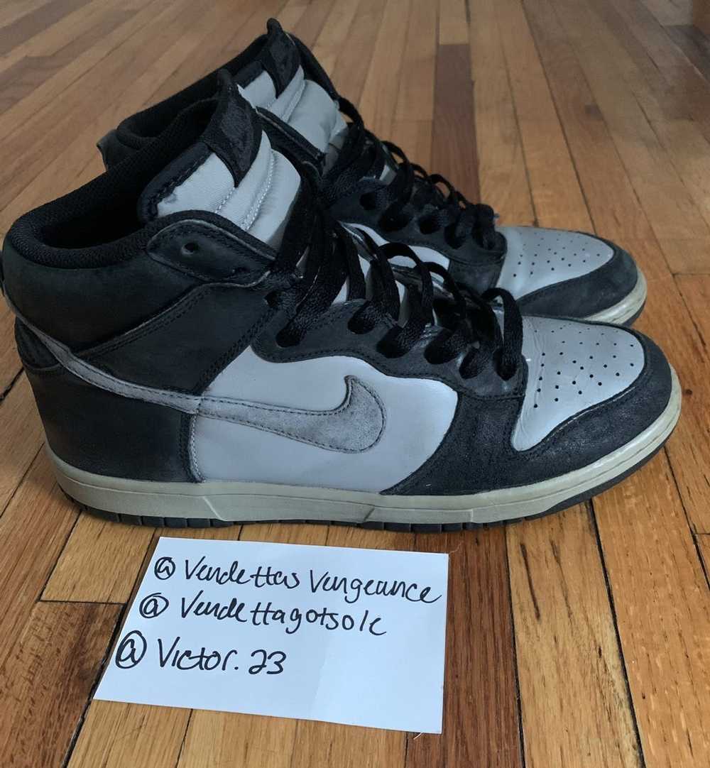 Us9.5 nike dunk high/black - Gem