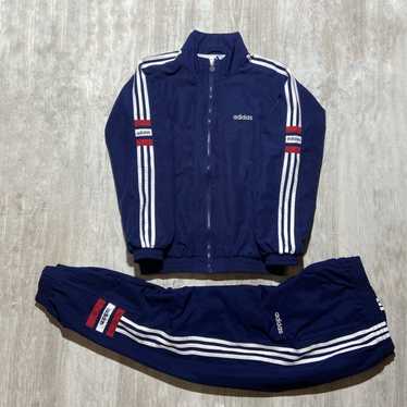 Vintage 90s Adidas Womens Pink Cotton Sweat Suit Sport Set XL