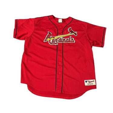 St. Louis Cardinals Vintage Zippered Empire Cotton Flannel Jersey Size  Medium