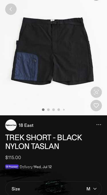 18 East TREK SHORT - BLACK NYLON TASLAN