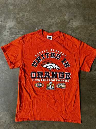 New Denver Broncos 2015 Conference Champs T Shirt XL Majestic Blue NWT NFL