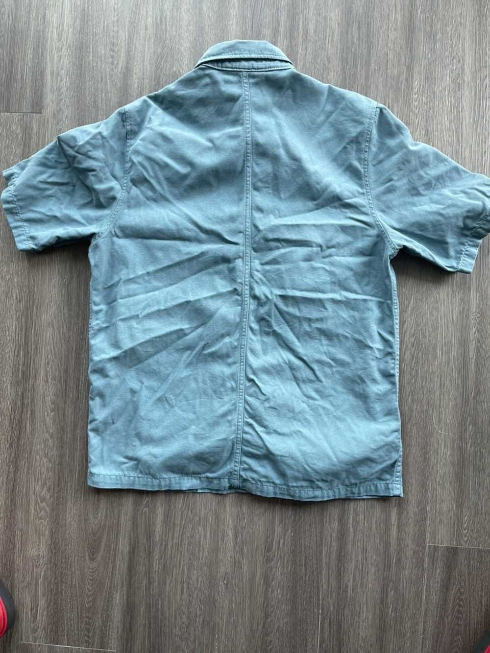 Zara Zara Blue Short Sleeve button down - image 4