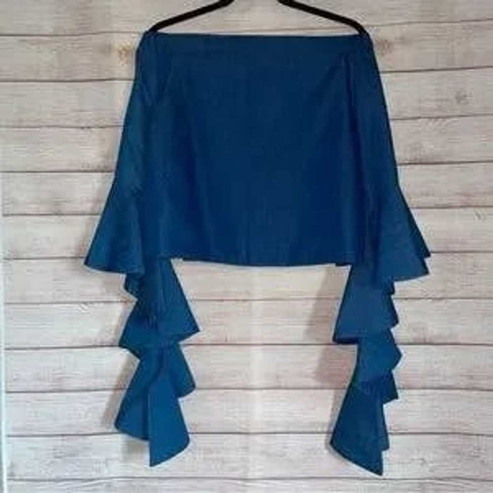 Other Gracia Ruffle Denim Top Anthropologie size … - image 2