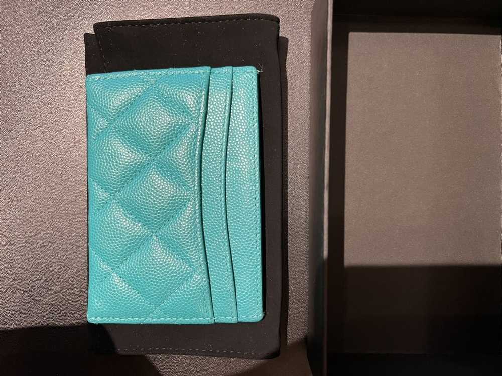 Chanel Chanel Caviar Quilted Card Holder Turquoise - image 10