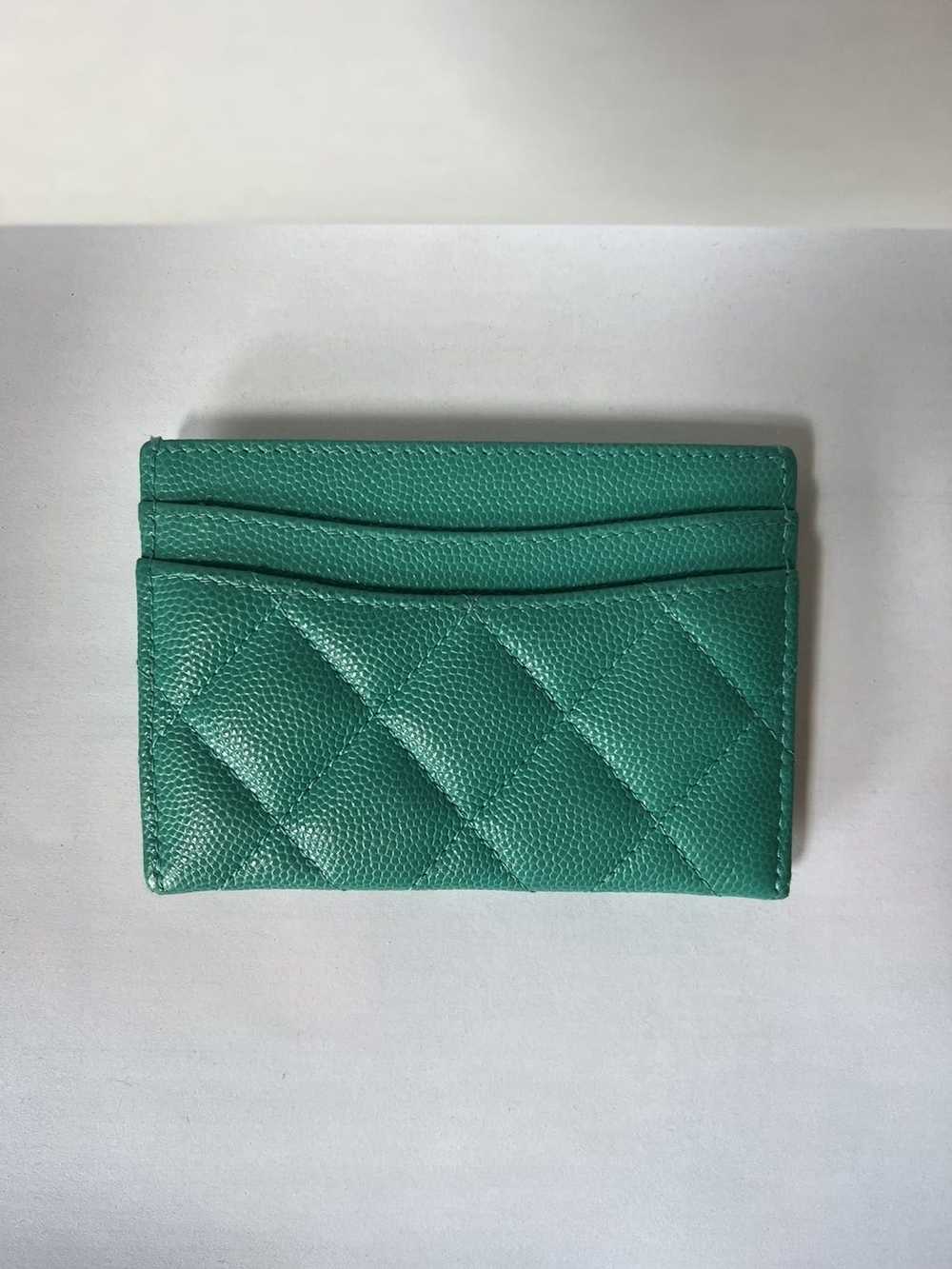 Chanel Chanel Caviar Quilted Card Holder Turquoise - image 11