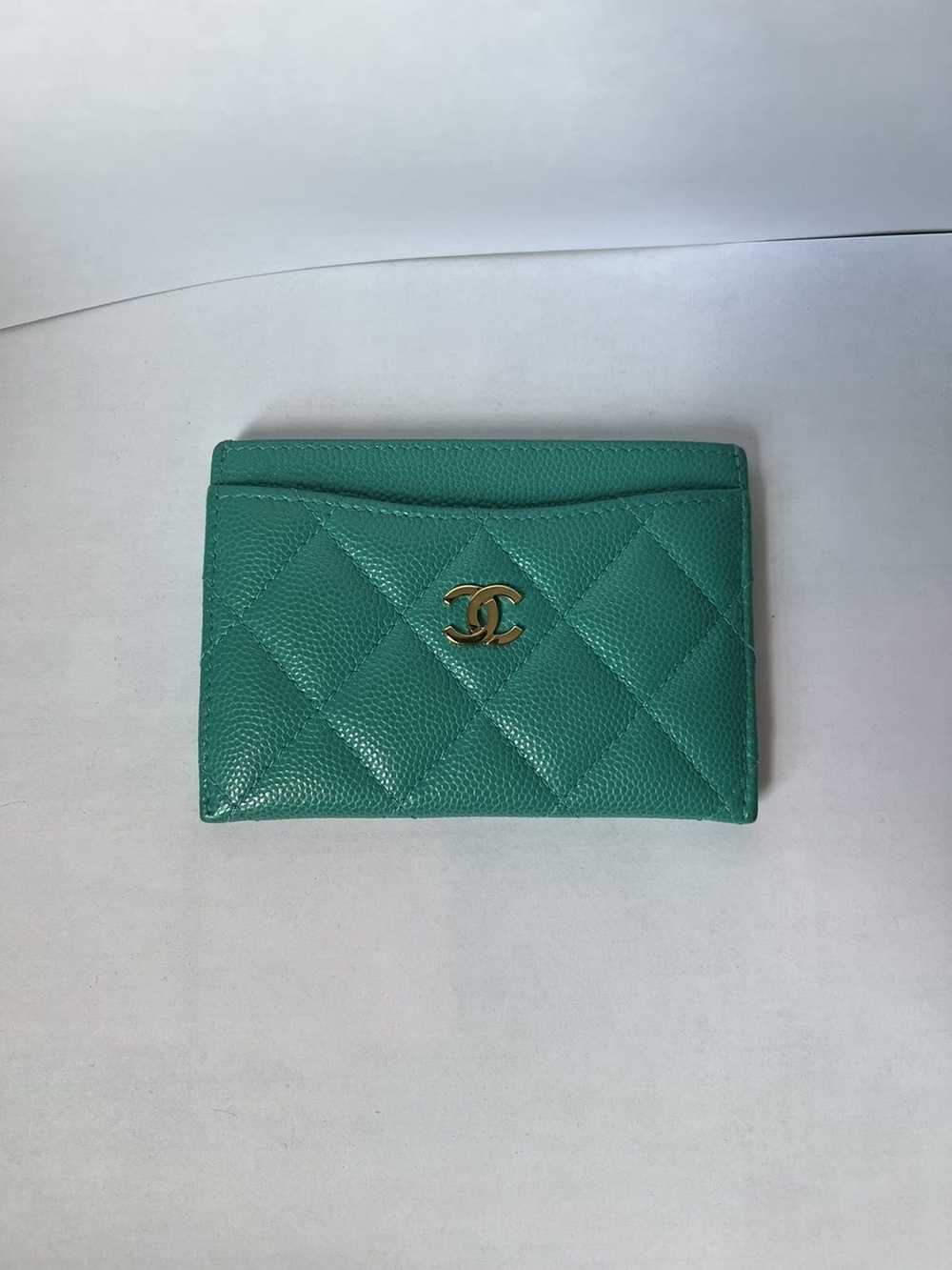 Chanel Chanel Caviar Quilted Card Holder Turquoise - image 12