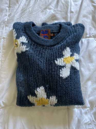 Square Neck Sweater - Heavenly Blue