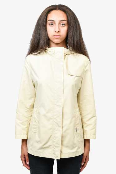 Burberry London Yellow Nylon Hooded Zip Jacket wit