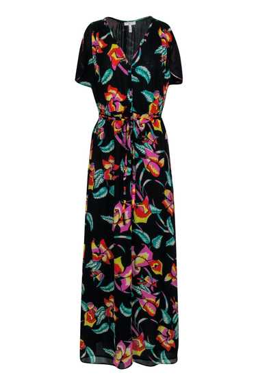 Joie - Black & Multicolor Floral Maxi Dress Sz XS