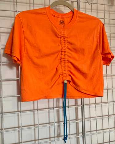 Bright orange ruch front tee