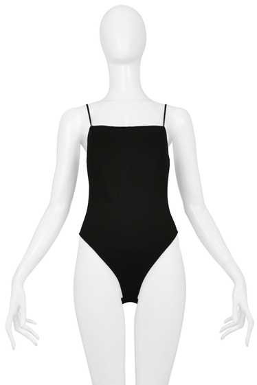 GUCCI BY TOM FORD BLACK VISCOSE ONE PIECE BODYSUIT