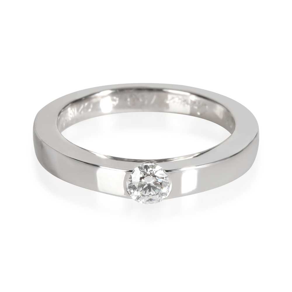 CARTIER Date Diamond Solitaire Ring in 18K White … - image 1