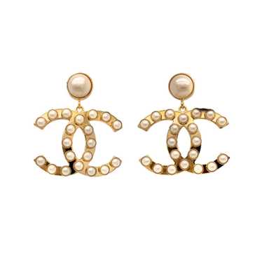 chanel earrings for women cc logo dangle