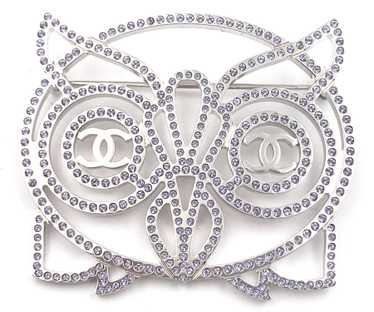 CHANEL Brand New Silver Owl Light Lavender Crysta… - image 1