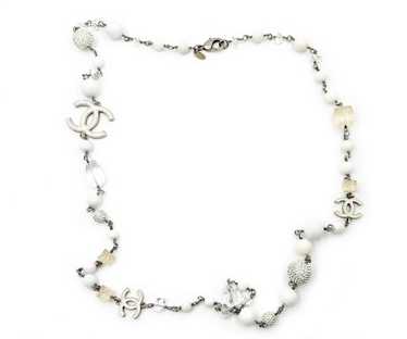 chanel pearl necklace choker pendant