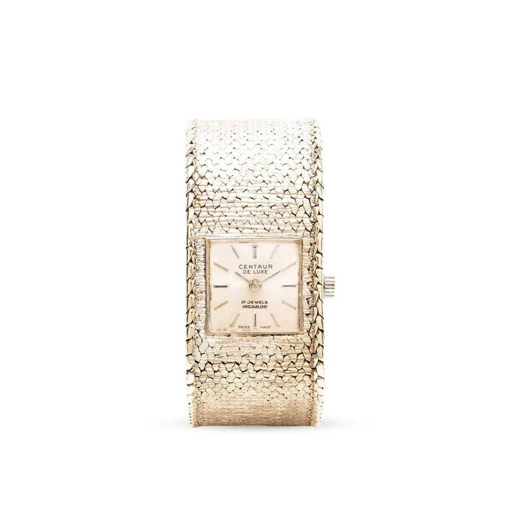 Centaur De Luxe Gold Bracelet Watch, White GoldTh… - image 1