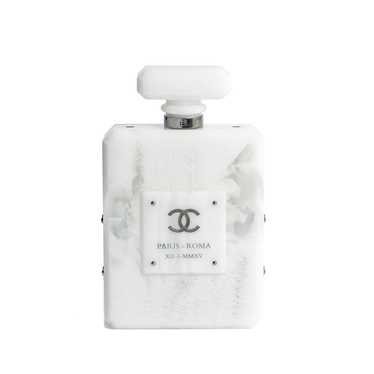 CHANEL Paris-Roma No. 5 Perfume Bag, White/GreyTh… - image 1