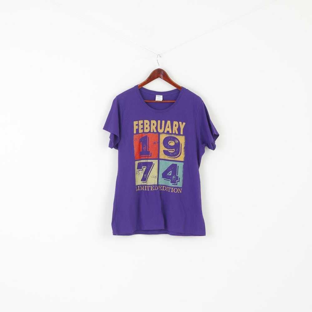 Vintage Port & Company Women XL T-Shirt Purple Co… - image 1