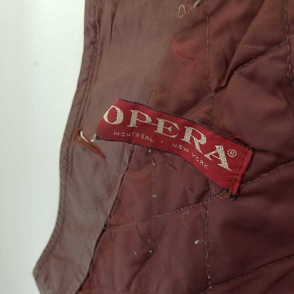 Vintage Opera Leather Belted Tie Sash Coat Jacket… - image 7