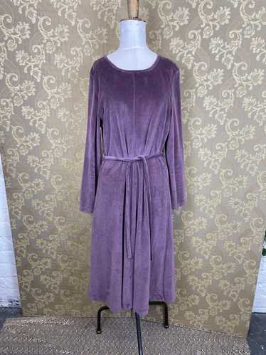 B42" 1970 St Michael Purple Velour Dress UK 16 | … - image 1