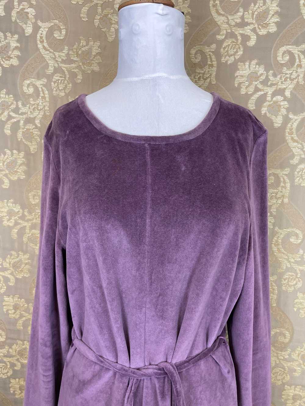 B42" 1970 St Michael Purple Velour Dress UK 16 | … - image 2