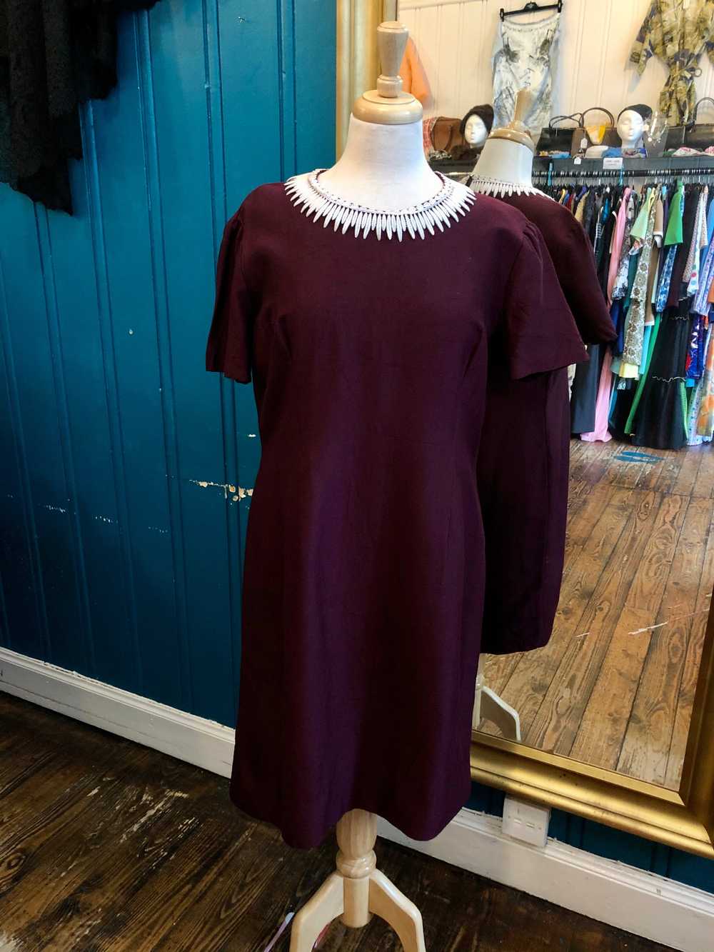 B40”-43” 1960s Vestiflores Purple Dress Notorious… - image 1