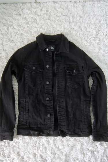 Forever 21 Jeans Jacket Mens Small Black Denim Long Sleeve Classic Biker  Casual | eBay