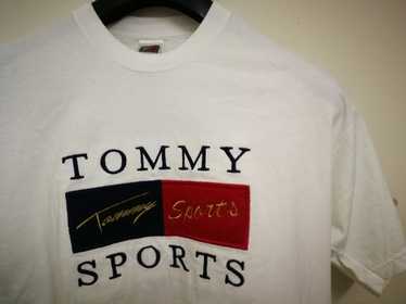 Tommy Hilfiger Vtg tommy sport shirt white red bl… - image 1