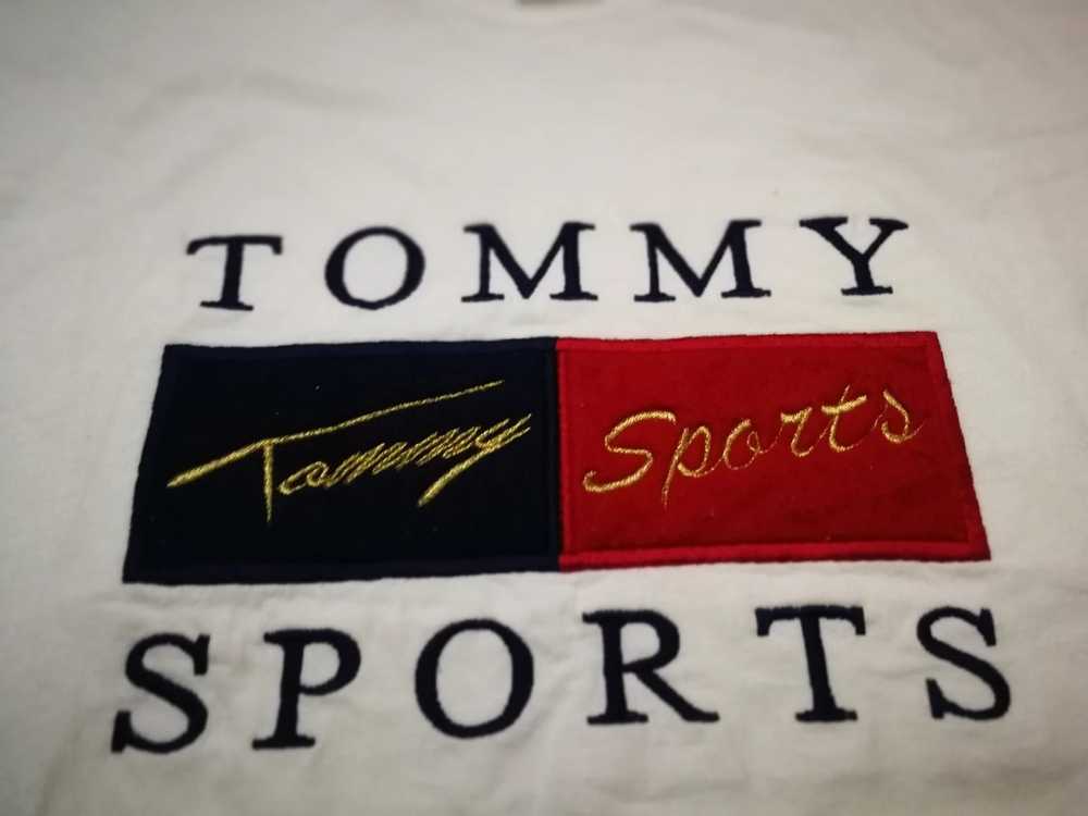Tommy Hilfiger Vtg tommy sport shirt white red bl… - image 4